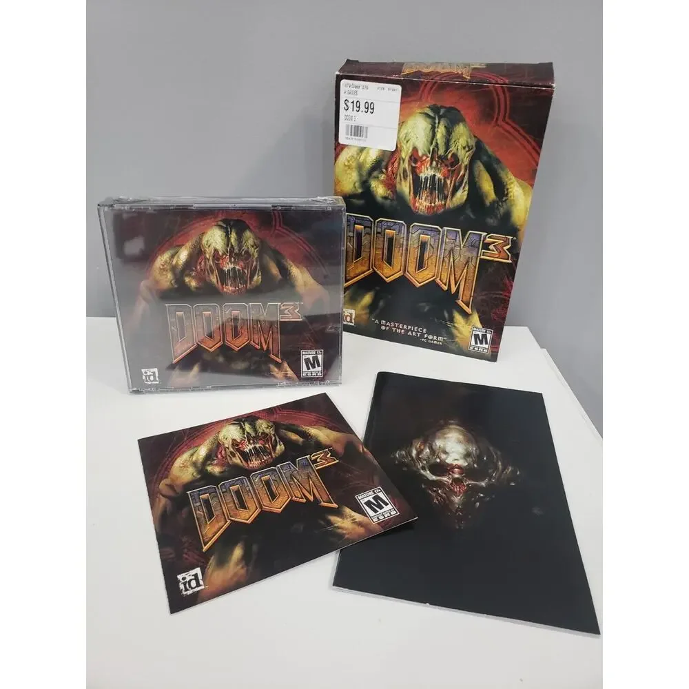 DOOM‎ 3 Box Version PC Game 3 Disc PC CD-ROM 2004 OPEN BOX